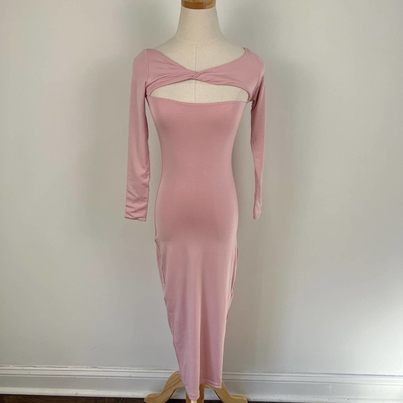 SER.O.YA Irene Pink Long Sleeve Midi Dress NWT Size XS - Picture 5 of 14